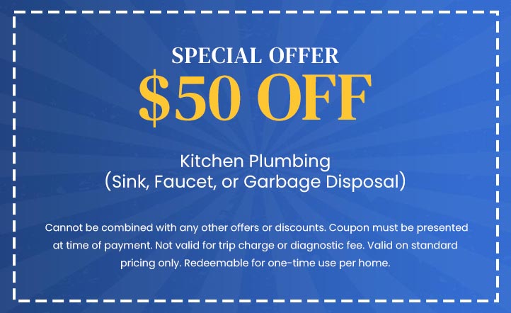 Discount on Kitchen Plumbing Services