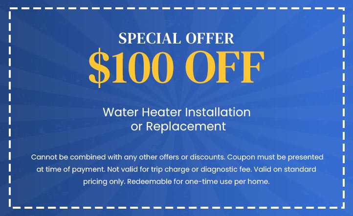 Discount on Water Heater Installation or Replacement